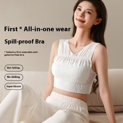 Upgrade Disposable Breastfeeding Pads Integrated Soft Breathable Wearable Nursing Bra For New Moms Anti Leak Maternity Age Range